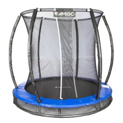 AMIGO inground trampoline Deluxe met veiligheidsnet 244 cm blauw