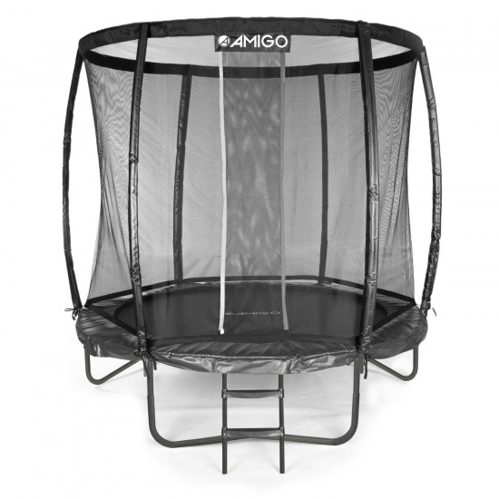 AMIGO trampoline Deluxe met veiligheidsnet 244 cm zwart